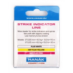 Strike Indicator Line Hanák Competition 50 m fluo bílý