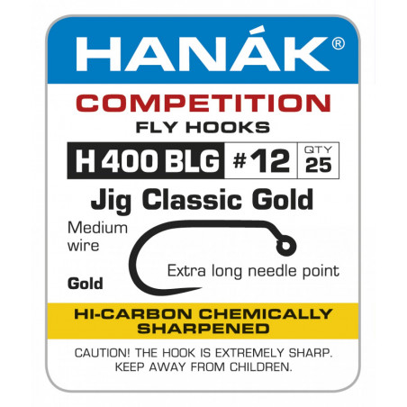 Fly Tying Hook Hanak Competition Jig Classic Gold (H400BLG)