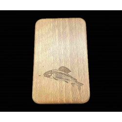 Malá dřevěná krabička na mušky s obrázkem lipana